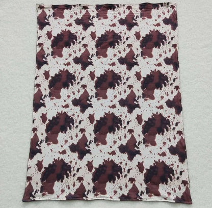 Brown cow print minky