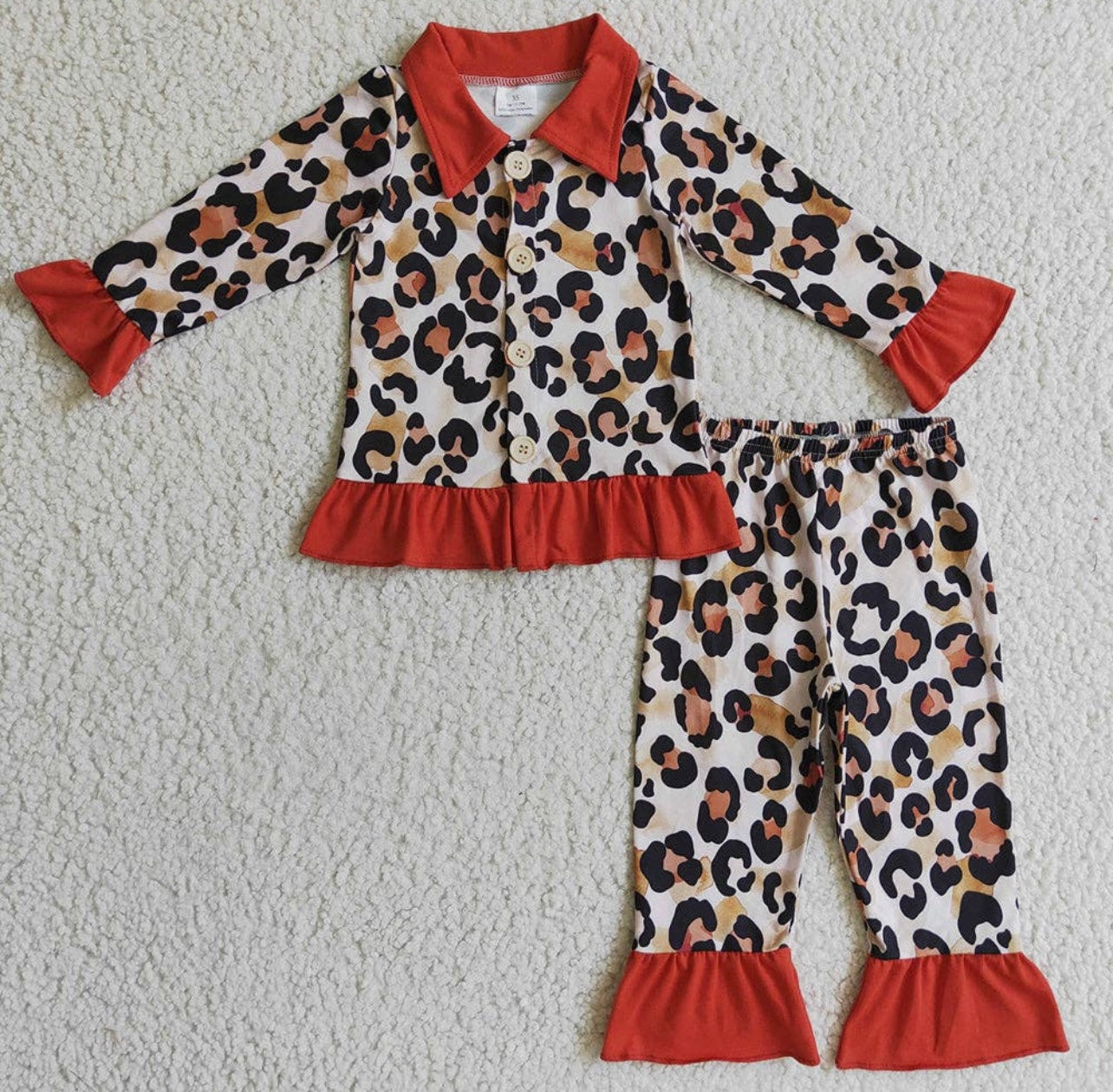 Cheetah Christmas pajamas