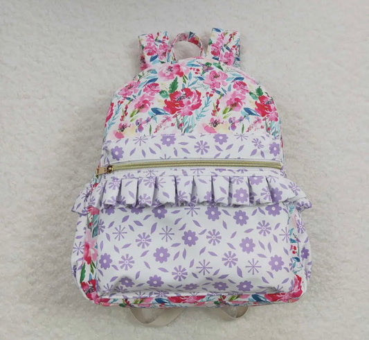 Purple ruffle backpack