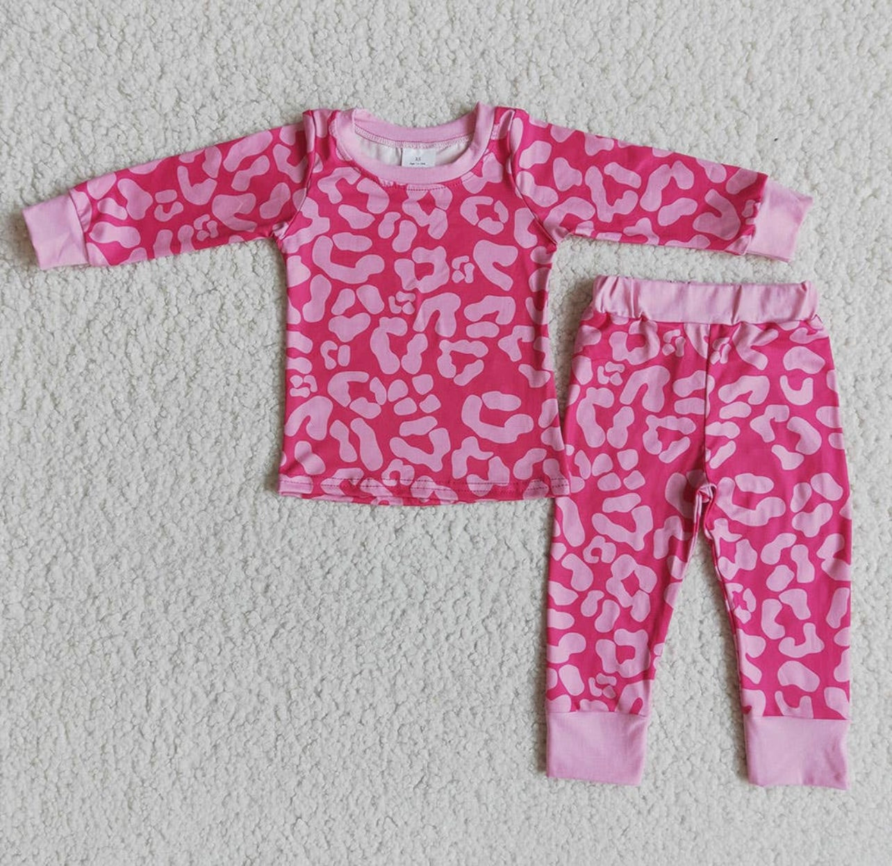 Girl pink cheetah Pjs